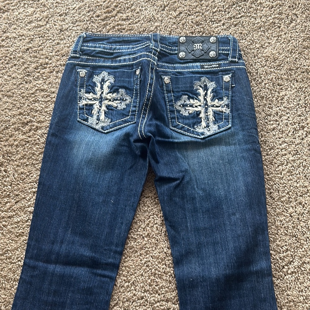 Miss Me jeans dark blue, great used condition.